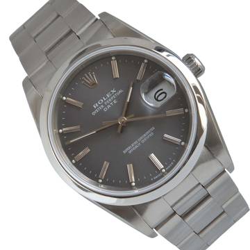  Rolex Oyster Perpetual Date 15200 dark grey dial Full Set TOP Condition 