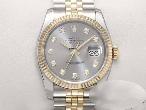  Rolex Datejust 36mm 116233 2012 Diamanten Stahl Gelbgold 750 Automatik Stainless Steel 18kt Yellow Gold Jubilé-band Chronometer Oyster 