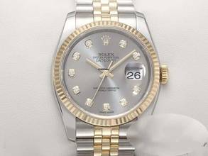  Rolex Datejust 36mm 116233 2012 Diamanten Stahl Gelbgold 750 Automatik Stainless Steel 18kt Yellow Gold Jubilé-band Chronometer Oyster 