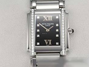Thumbnail von Patek Philippe Twenty~4 Twenty 4 4910 2006 Edelstahl Diamanten Damen Stahl Medium Steel Black Dial