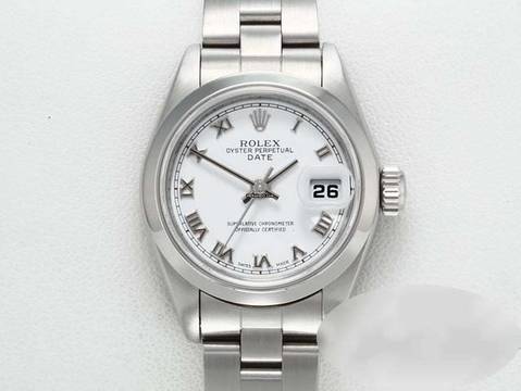  Rolex Oyster Perpetual Date 26mm 2001 Edelstahl Damen Automatik Stahl Stainless Steel Oyster-band Chronometer White Dial 