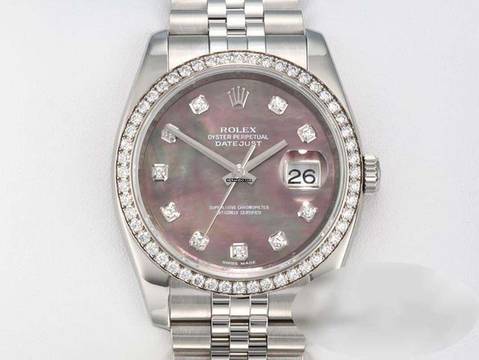  Rolex Datejust 36mm 116244 Stahl Weissgold 750 Perlmutt Diamanten Automatik Stainless Steel 18kt White Gold Jubilé-band Chronometer Oyster 