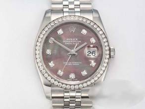  Rolex Datejust 36mm 116244 Stahl Weissgold 750 Perlmutt Diamanten Automatik Stainless Steel 18kt White Gold Jubilé-band Chronometer Oyster 