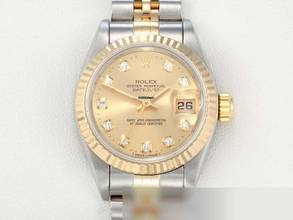  Rolex Lady-Datejust Edelstahl Gelbgold 750 Diamanten 1995 Automatik Stainless Steel 18kt Yellow Gold Jubilé-band Chronometer Oyster 