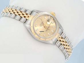 Thumbnail von Rolex Lady-Datejust Edelstahl Gelbgold 750 Diamanten 1995 Automatik Stainless Steel 18kt Yellow Gold Jubilé-band Chronometer Oyster