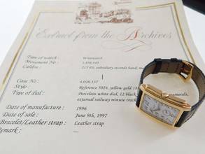 Thumbnail von Patek Philippe Gondolo 18 Karat Gelbgold Gondolo 5024 mit Patek Revision ungetragen wie Neu Porcelain Dial Herrenuhr original Band und Schließe