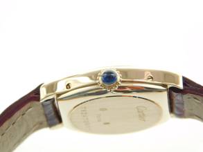 Thumbnail von Cartier Tortue 18 Karat Gelbgold Tortue Paris 80 er Jahre Damenuhr Handaufzug Paris Dial Rare