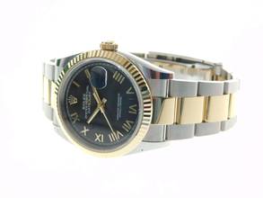 Thumbnail von Rolex Datejust Stahl Gold 36 mm Nagelneu aus 05/2026 Full Set schwarz römisch Traumhaft schöne Konfiguration