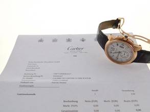 Thumbnail von Cartier Calibre de Cartier 18 Karat Rosegold Calibre De Cartier 42mm Herrenuhr mit Faltschließe Neuzustand Glasboden Cartier Service