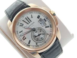 Thumbnail von Cartier Calibre de Cartier 18 Karat Rosegold Calibre De Cartier 42mm Herrenuhr mit Faltschließe Neuzustand Glasboden Cartier Service