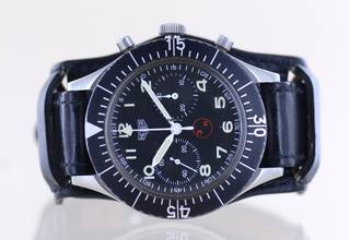 Thumbnail von Heuer 1550SG Flyback 3H/T Chronograph Vintage Valjoux 230 Bundeswehr rar