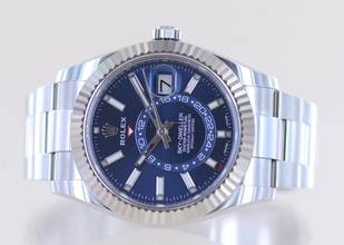 Thumbnail von Rolex Sky-Dweller Stahl Weißgold Herrenuhr 42 mm blue Dial B+P GMT