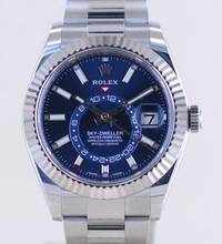 Thumbnail von Rolex Sky-Dweller Stahl Weißgold Herrenuhr 42 mm blue Dial B+P GMT