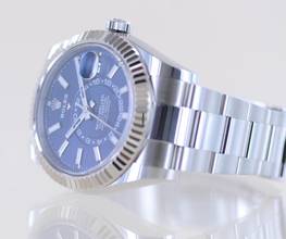 Thumbnail von Rolex Sky-Dweller Stahl Weißgold Herrenuhr 42 mm blue Dial B+P GMT
