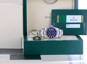 Thumbnail von Rolex Sky-Dweller Stahl Weißgold Herrenuhr 42 mm blue Dial B+P GMT