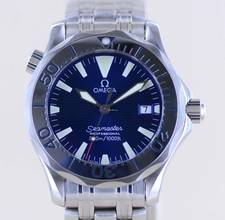 Thumbnail von Omega Seamaster Diver 300 M Electric Blue Dial Schwertzeiger Quartz rar 36 mm Unisex