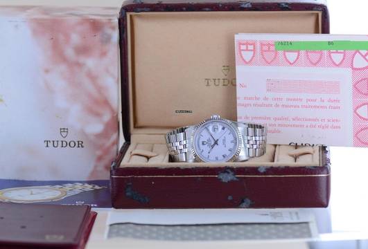  Tudor Prince Date Day Oyster Prince Date+Day 36mm Stahl Weißgold white Dial Jubiléband B+P 