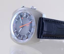 Thumbnail von Omega Memomatic Seamaster Memomatic Alarm Automatic Cal. 980 Vintage Klassiker grey Dial Steel rar