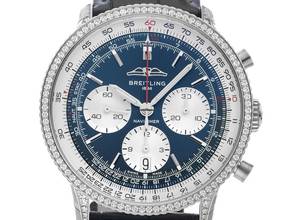 Thumbnail von Breitling Navitimer 1 B01 Chronograph Ref.AB0139631C1P1 Bj.2026 Full Set Ungetragen Navitimer B01 Chronograph Diamanten Krokoleder Faltschließe