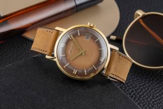 Thumbnail von Glashütte Original Spezimatic Brown Dial Gold-Plated Automatic Men's Watch Caliber 75 Vintage
