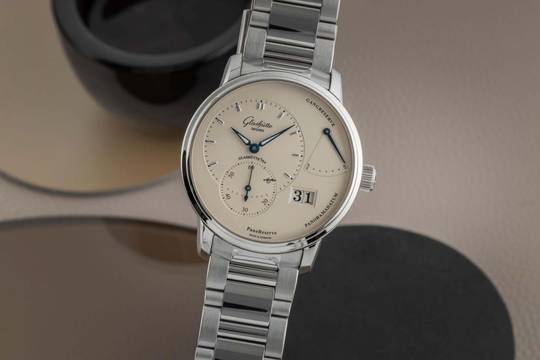  Glashütte Original PanoReserve Stahl Herrenuhr Ref.1-65-01-22-12-71 