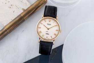 Thumbnail von Rolex Cellini 18k (0,750) Gold White Dial Handaufzug Herrenuhr Ref. 5112