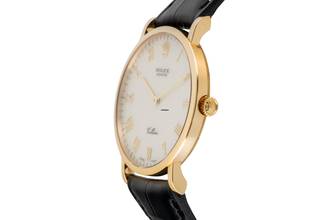 Thumbnail von Rolex Cellini 18k (0,750) Gold White Dial Handaufzug Herrenuhr Ref. 5112