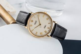 Thumbnail von Rolex Cellini 18k (0,750) Gold White Dial Handaufzug Herrenuhr Ref. 5112