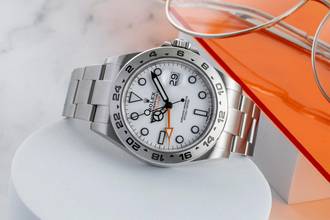 Thumbnail von Rolex Explorer II White Dial Oyster Edelstahl Automatik Herrenuhr Ref 216570 B&P