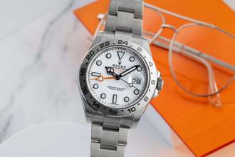  Rolex Explorer II White Dial Oyster Edelstahl Automatik Herrenuhr Ref 216570 B&P 