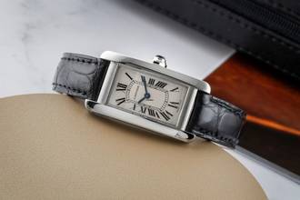 Thumbnail von Cartier Tank Américaine SM Stahl Quarz Damenuhr Ref. WSTA0043 4274