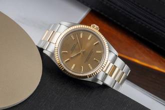 Thumbnail von Rolex Oyster Perpetual 34 Stahl Gold Automatik Herrenuhr Ref. 14233