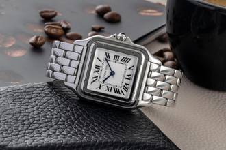 Thumbnail von Cartier Panthère Large Edelstahl Quarz Herrenuhr Ref. WSPN0011 Papiere