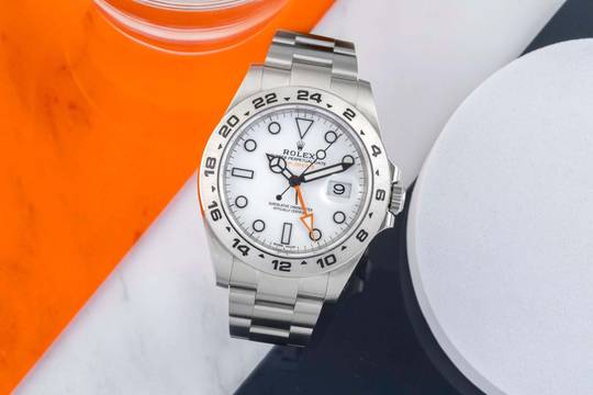  Rolex Explorer II White Dial Oyster Edelstahl Automatik Ref 216570 B&P 2021 