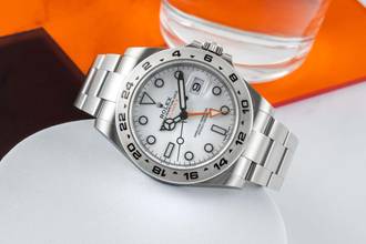 Thumbnail von Rolex Explorer II White Dial Oyster Edelstahl Automatik Ref 216570 B&P 2021