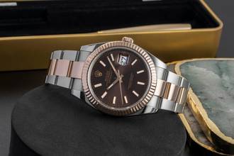 Thumbnail von Rolex Datejust 41 Brown Dial Stahl / Roségold Ref. 126331 Box & Papiere 2019