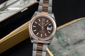 Thumbnail von Rolex Datejust 41 Brown Dial Stahl / Roségold Ref. 126331 Box & Papiere 2019
