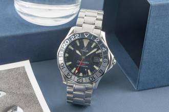 Thumbnail von Omega Seamaster GMT Stahl Automatik Herrenuhr Ref. 2234.50.00 Papiere 2008