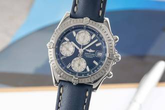 Thumbnail von Breitling Chronomat Blue Dial Automatik Herrenuhr Ref. A13352 Klassiker