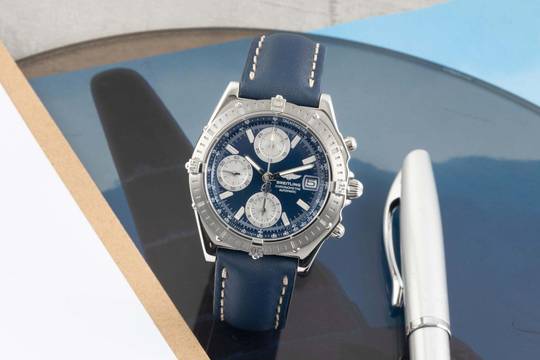  Breitling Chronomat Blue Dial Automatik Herrenuhr Ref. A13352 Klassiker 