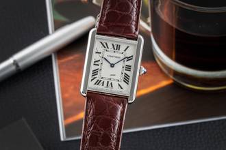 Thumbnail von Cartier Tank Solo stainless steel men's watch sapphire glass Ref WSTA0028 box & papers 2017