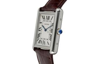 Thumbnail von Cartier Tank Solo stainless steel men's watch sapphire glass Ref WSTA0028 box & papers 2017