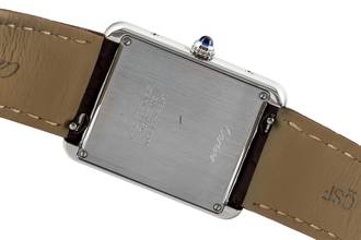Thumbnail von Cartier Tank Solo stainless steel men's watch sapphire glass Ref WSTA0028 box & papers 2017