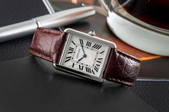 Thumbnail von Cartier Tank Solo stainless steel men's watch sapphire glass Ref WSTA0028 box & papers 2017