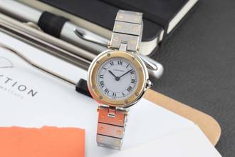 Thumbnail von Cartier Santos Ronde Vendome Lady Stahl / Gold White Dial Damen Ref. 8191