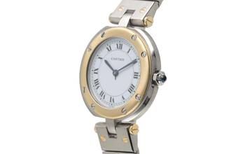 Thumbnail von Cartier Santos Ronde Vendome Lady Stahl / Gold White Dial Damen Ref. 8191