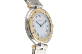 Thumbnail von Cartier Santos Ronde Vendome Lady Stahl / Gold White Dial Damen Ref. 8191