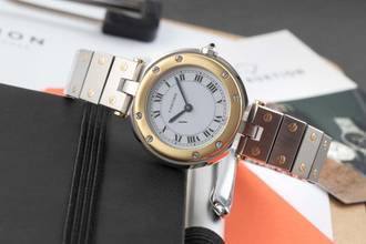 Thumbnail von Cartier Santos Ronde Vendome Lady Stahl / Gold White Dial Damen Ref. 8191