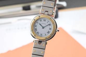  Cartier Santos Ronde Vendome Lady Stahl / Gold White Dial Damen Ref. 8191 