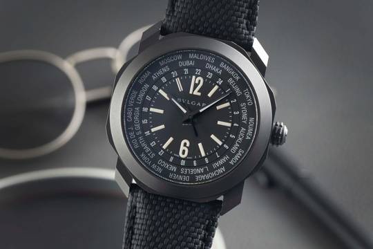  Bulgari Octo Roma Stahl Automatik Roma World Timer Ref. 103764 